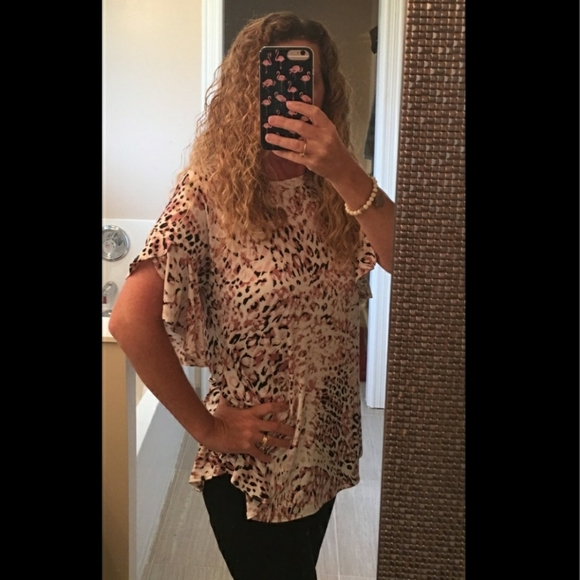 Pink Leopard Print Tops - Picture 4 of 5